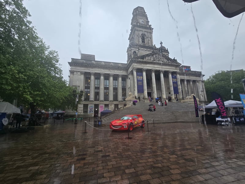 Rain has put a damper on the outdoor activities at Portsmouth Comic Con this afternoon. 

Picture: Habibur Rahman 
