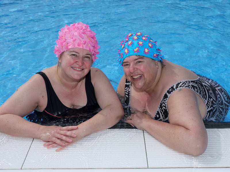 Hilsea Lido has celebrated its official opening day on Saturday, May 2, 2026 after undergoing a £7.75m renovation project. 

Pictured: Tammy Morris, left, and Vicki Hooper. 

Picture: Chris Moorhouse (020526-36)
