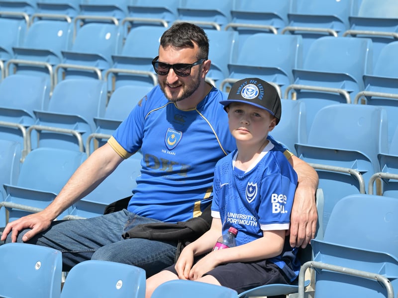 Brilliant photos of Pompey faithful celebrating the season finale against Birmingham City at Fratton Park.