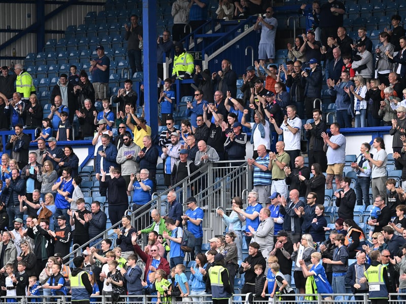 Brilliant photos of Pompey faithful celebrating the season finale against Birmingham City at Fratton Park.