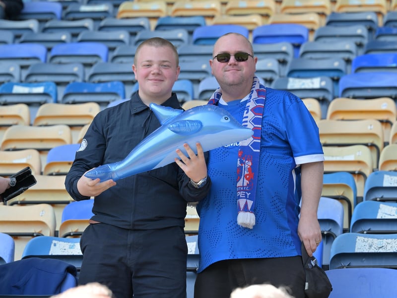 Brilliant photos of Pompey faithful celebrating the season finale against Birmingham City at Fratton Park.