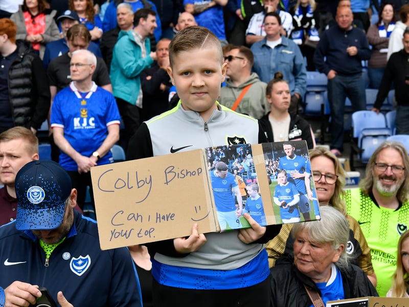 Brilliant photos of Pompey faithful celebrating the season finale against Birmingham City at Fratton Park.