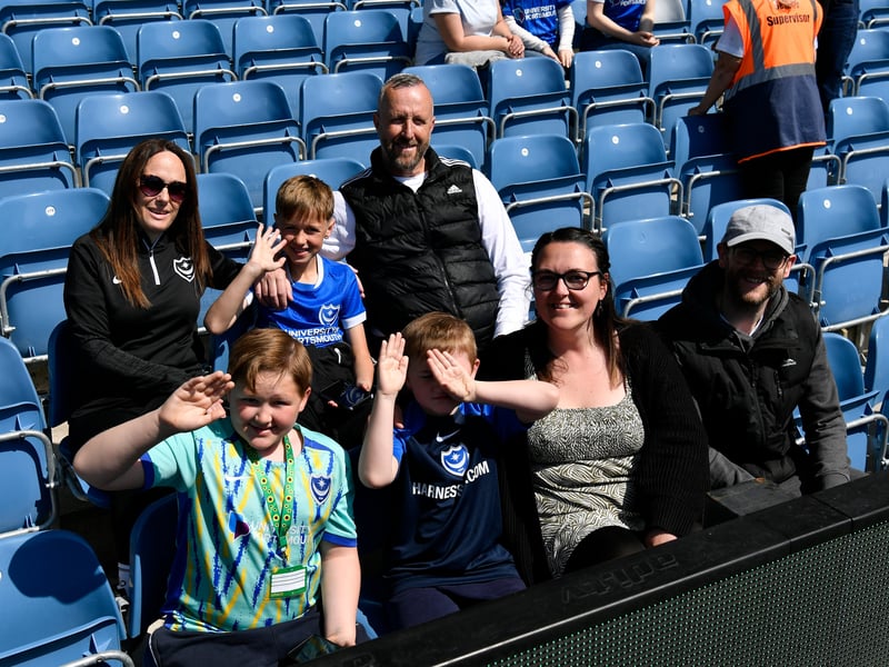 Brilliant photos of Pompey faithful celebrating the season finale against Birmingham City at Fratton Park.