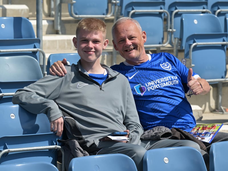 Brilliant photos of Pompey faithful celebrating the season finale against Birmingham City at Fratton Park.