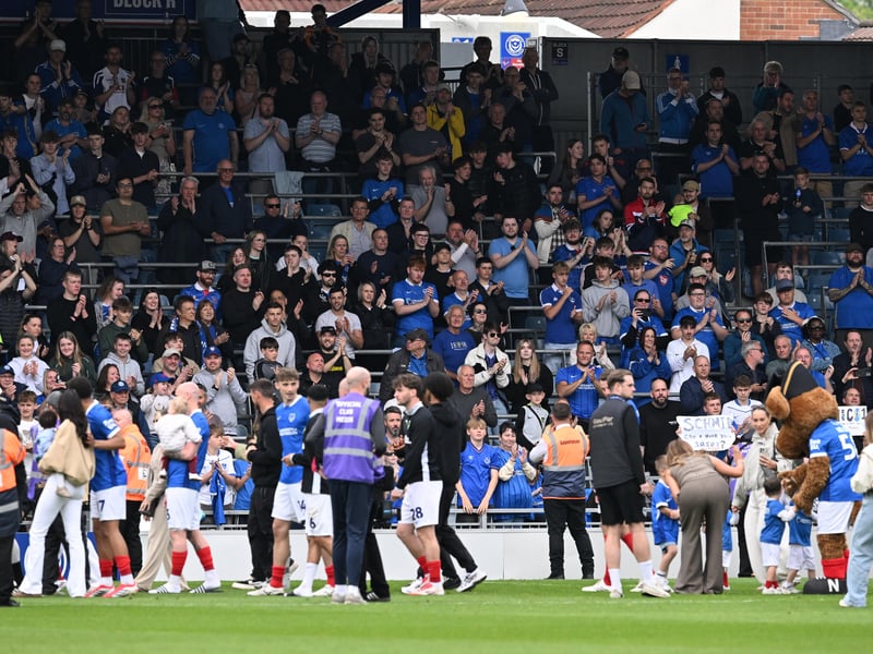 Brilliant photos of Pompey faithful celebrating the season finale against Birmingham City at Fratton Park.