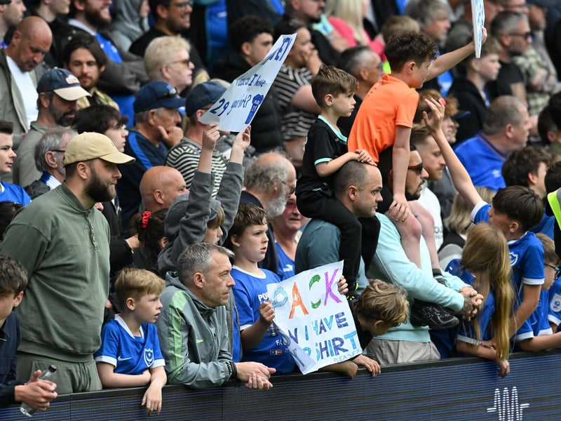 Brilliant photos of Pompey faithful celebrating the season finale against Birmingham City at Fratton Park.