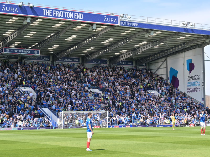 Brilliant photos of Pompey faithful celebrating the season finale against Birmingham City at Fratton Park.