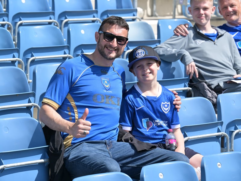 Brilliant photos of Pompey faithful celebrating the season finale against Birmingham City at Fratton Park.