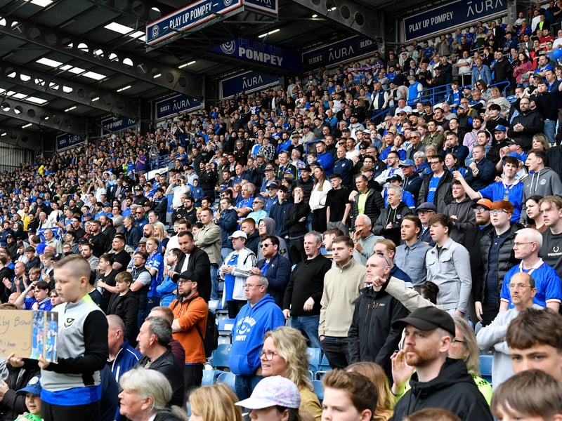 Brilliant photos of Pompey faithful celebrating the season finale against Birmingham City at Fratton Park.