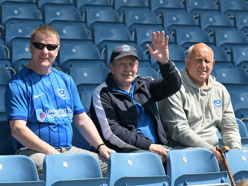 Brilliant photos of Pompey faithful celebrating the season finale against Birmingham City at Fratton Park.