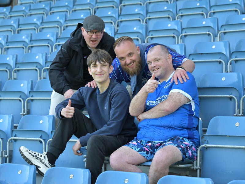 Brilliant photos of Pompey faithful celebrating the season finale against Birmingham City at Fratton Park.