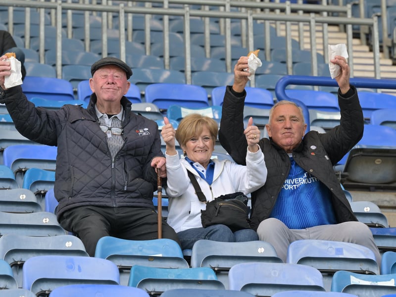 Brilliant photos of Pompey faithful celebrating the season finale against Birmingham City at Fratton Park.