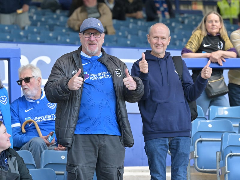Brilliant photos of Pompey faithful celebrating the season finale against Birmingham City at Fratton Park.