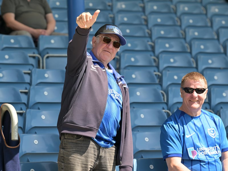 Brilliant photos of Pompey faithful celebrating the season finale against Birmingham City at Fratton Park.