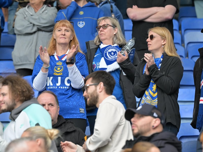 Brilliant photos of Pompey faithful celebrating the season finale against Birmingham City at Fratton Park.