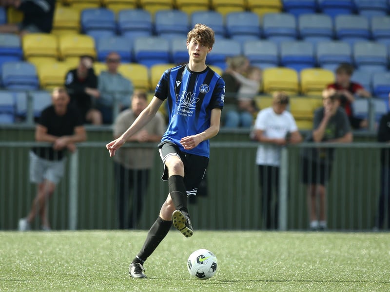 Action from Monyfields Youth Yellows v Clanfield Youth in Sunday's under-16 Arthur Hughes Challenge Cup final at Westleigh Park