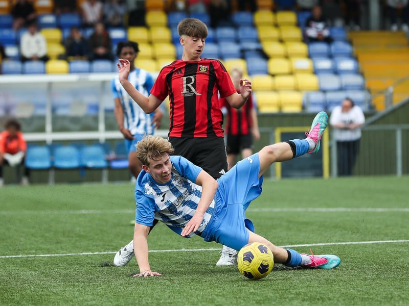 Action from Fareham Town Creeksiders v United Services Portsmouth Royals in the under-15 Vernon Stokes Challenge Cup Final
