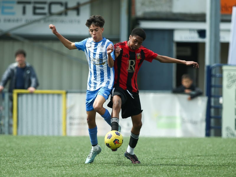 Action from Fareham Town Creeksiders v United Services Portsmouth Royals in the under-15 Vernon Stokes Challenge Cup Final
