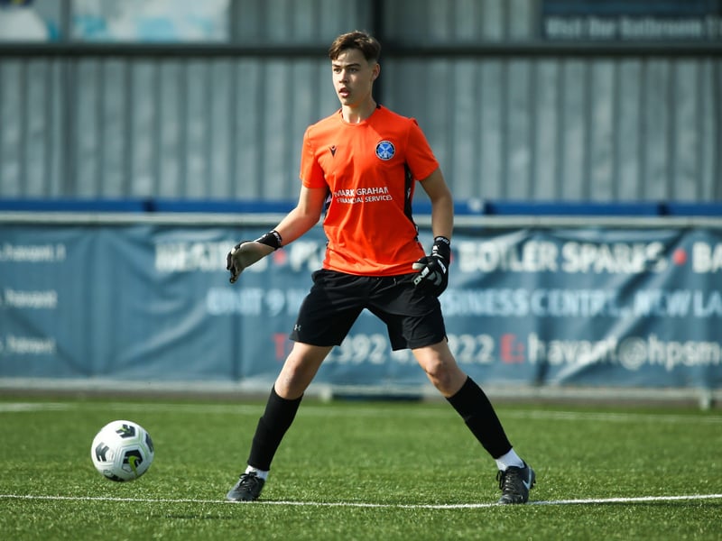 Action from Monyfields Youth Yellows v Clanfield Youth in Sunday's under-16 Arthur Hughes Challenge Cup final at Westleigh Park