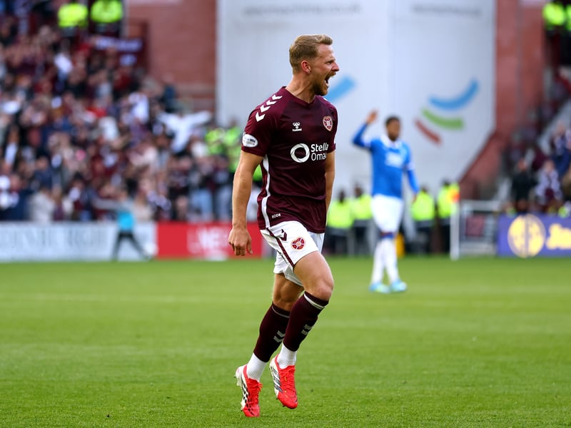 The dependable defender showed great reactions to steer home Hearts' leveller and then sent in the cross for Shankland's winner. 8