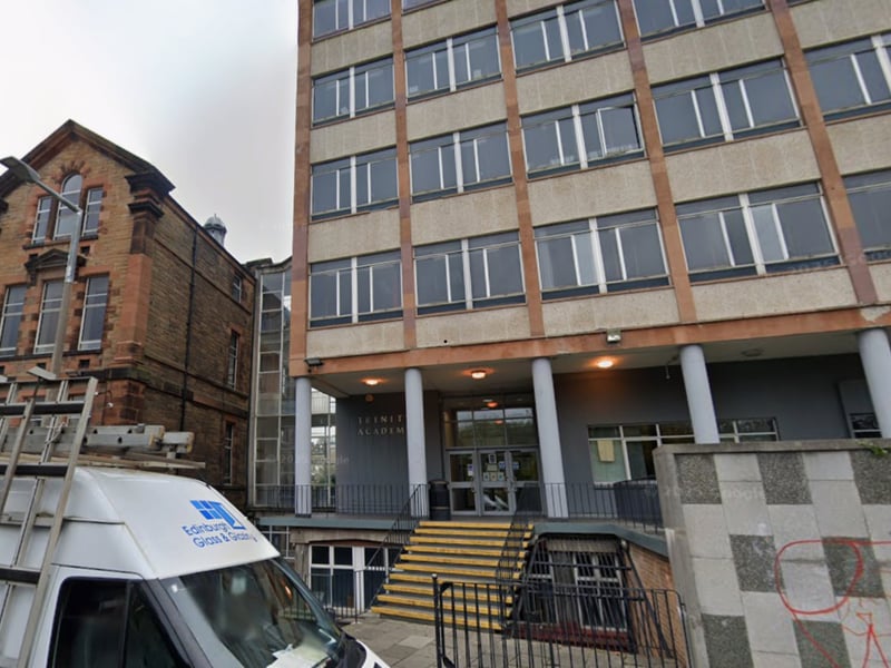 Trinity Academy completes the top 10 best performing Edinburgh schools when it comes to exam results - with 51 per cent of pupils achieving five or more Highers. 9.2 per cent of the 1,024-strong school roll are classed as 'deprived'.