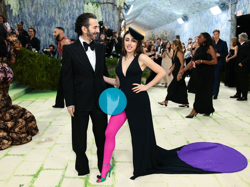 American actress, screenwriter and comedian Rachel Sennott alongside Marc Jacobs.