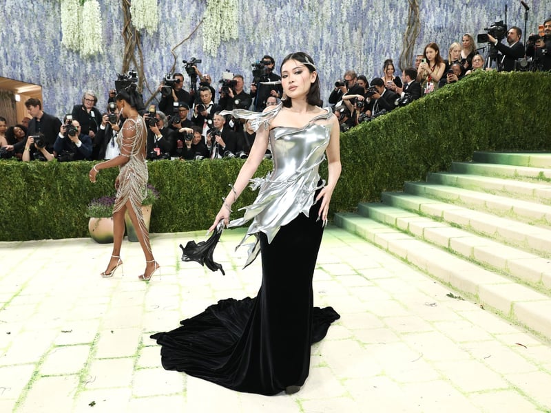 Singaporean fashion designer Grace Ling on the red carpet.
