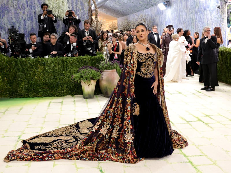 Indian businesswoman and philanthropist Sudha Reddy on the Met Gala red carpet.