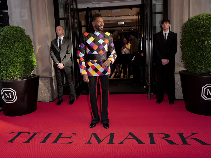 Colman Domingo in his colourful ensemble.