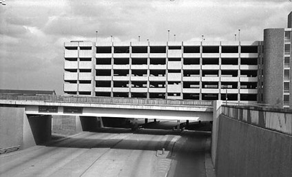 Woodhouse Lane Car Park. Blenheim Walk crosses the Inner Ring Road.