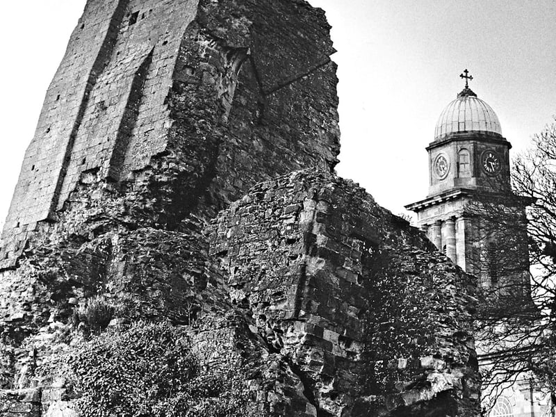 Bridgnorth Castle pictured in April 1992.