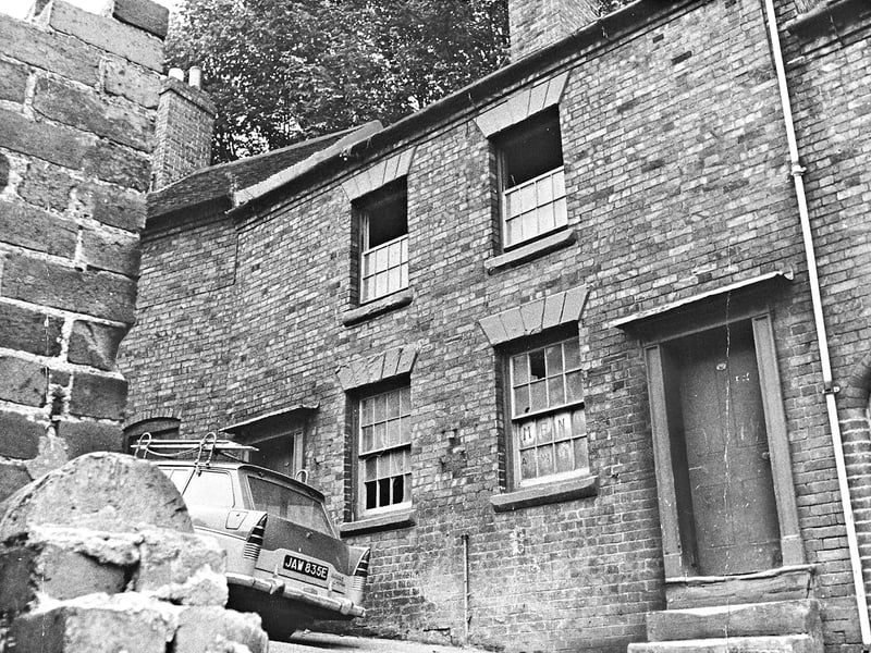 The Rural District Council invited tenders for the conversion of two properties on Railway Street, Bridgnorth, into a single two-bedroom house, with the intention of retaining the original exterior to preserve the character of the street. Pictured in October 1972.