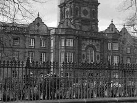 The main entrance to St James's University Hospital on Beckett Street.