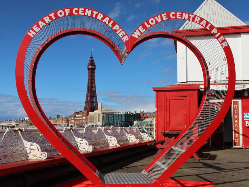 Love lock on Blackpool Central Pier