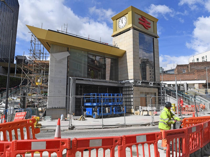 Work includes the installation of two 21-passenger lifts from Bishopgate street-level.