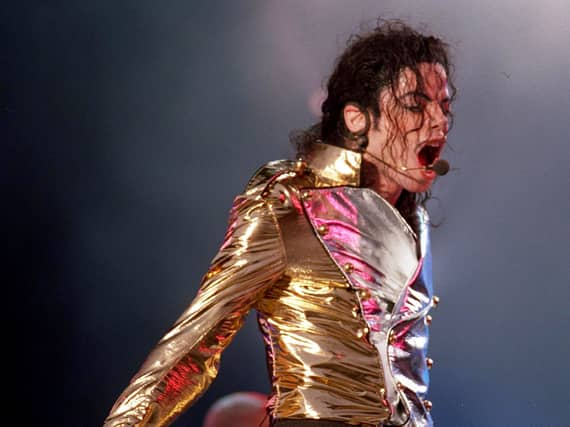 Michael Jackson at Don Valley Stadium in 1997.