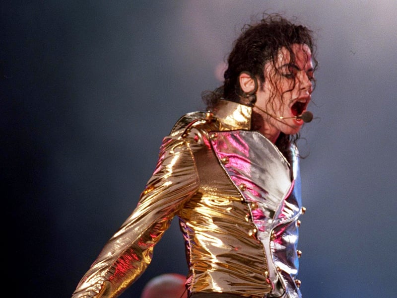 Michael Jackson at Don Valley Stadium in 1997.