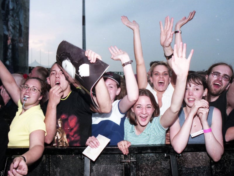 Fans at the Michael Jackson concert at Don Valley Stadium, Sheffield, July 10, 1997