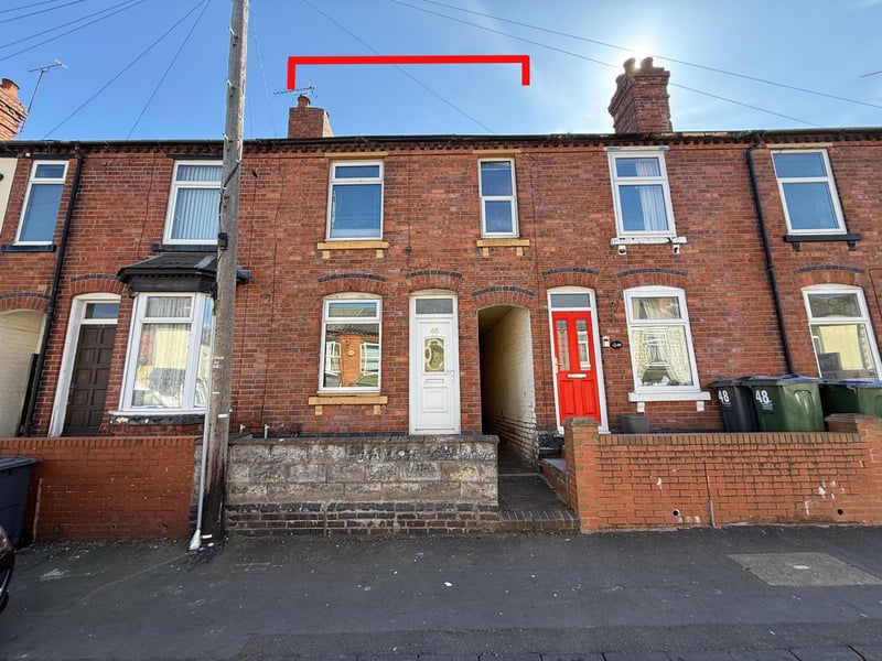 In Oldbury, a three-bedroom, mid-terraced property at 46 Farm Road has a £39,000+ guide price. There are two reception rooms, kitchen, rear lobby, bathroom and storage on the ground floor, with the bedrooms upstairs. Double glazing is fitted and there is a small garden at the front and paved garden at the rear.