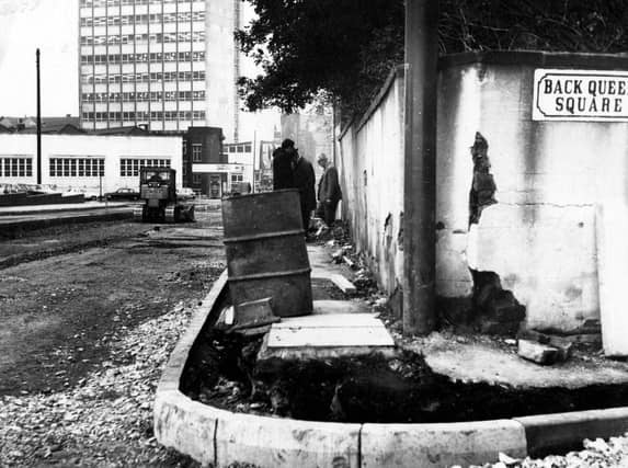 The junction of Back Queen Square and Clay Pit Lane in November 1968.