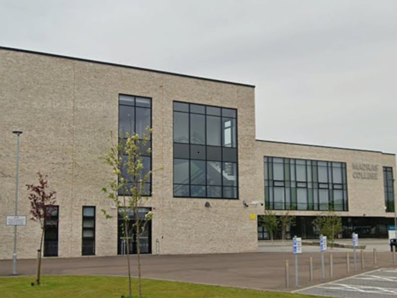 Madras College, in St Andrews, takes second spot, with 56 per cent of pupils achieving at least five Highers. Just 1.1 per cent of the school's pupils come from 'deprived' backgrounds.