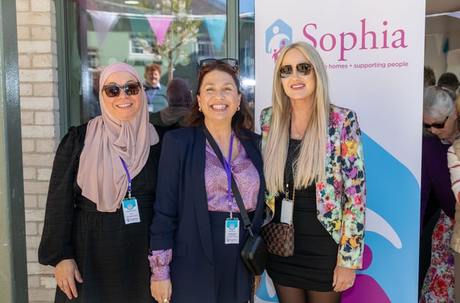 Iolanda Spamanato, Gillian Hill and Nicole Delaney from Sophia Housing.