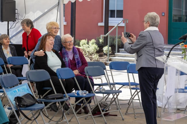 Capturing memories at the official opening of the 52 new social homes on the former Portlaoise Convent site.