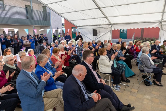 People gathered for the official opening.