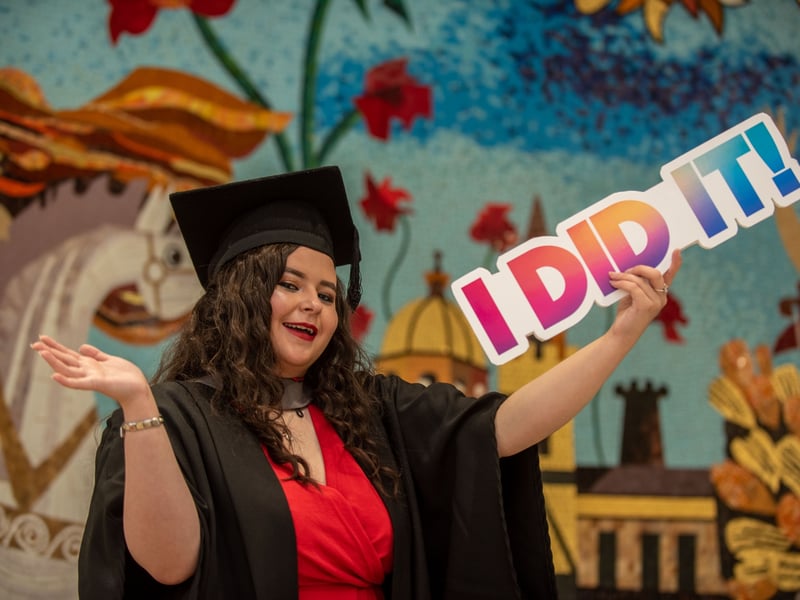 Above: Nicole Lowry, from Limavady, graduated with a BSc (Hons) In Early Childhood Care, Health and Education at North West Regional College’s Graduation Ceremony.
