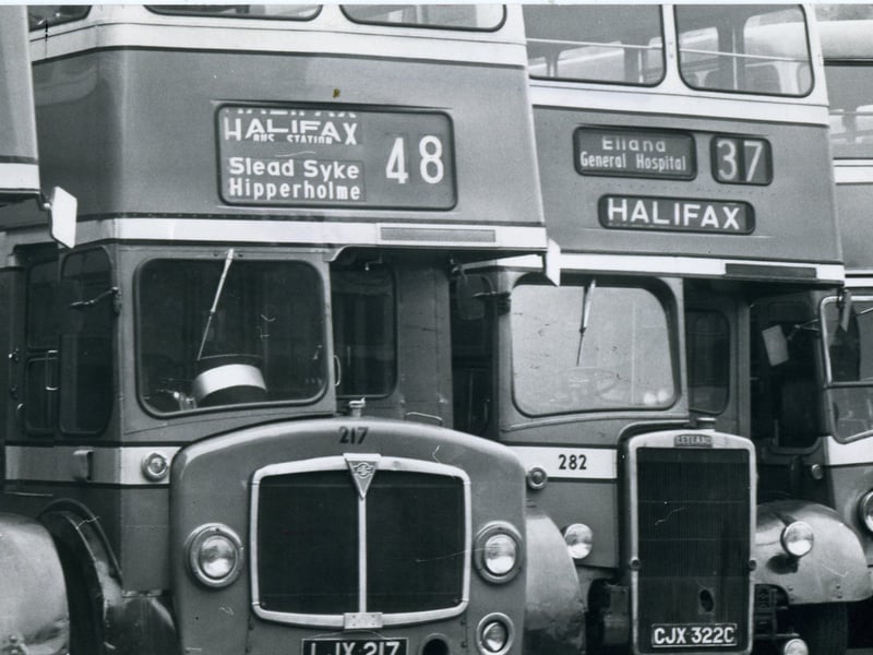 Buses in Halifax pictured in August 1972