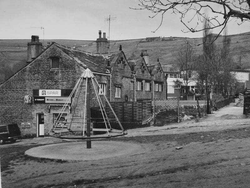 A witch's cradle in Siddal, Halifax, in April 1973