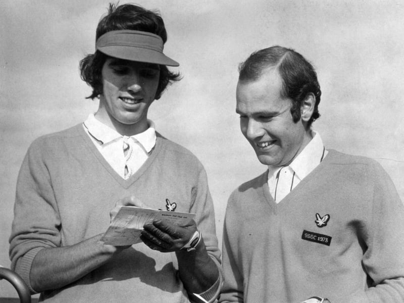 Peter Taylor (left) and Brian Woolgar, of South Shields Golf Club, were taking part in the Durham County Golf Union's Club Championship in 1973.
