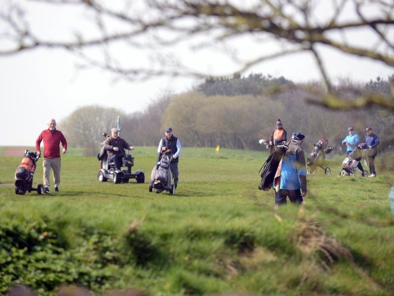 A break in the weather brings the golfers back out at Whitburn Golf Club in 2024.