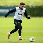 Ryan Manning during a Republic of Ireland men's training session at the FAI National Training Centre in Abbotstown, Dublin in March. 